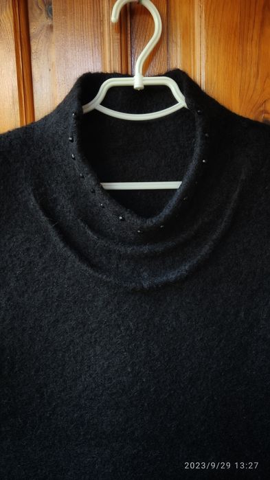 Чорна вовняна безрукавка h&m