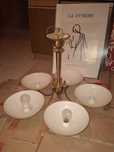 Żyrandol złoty 5 lamp