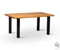 Stół dębowy prostokątny-loft-rozkładany-lite drewno