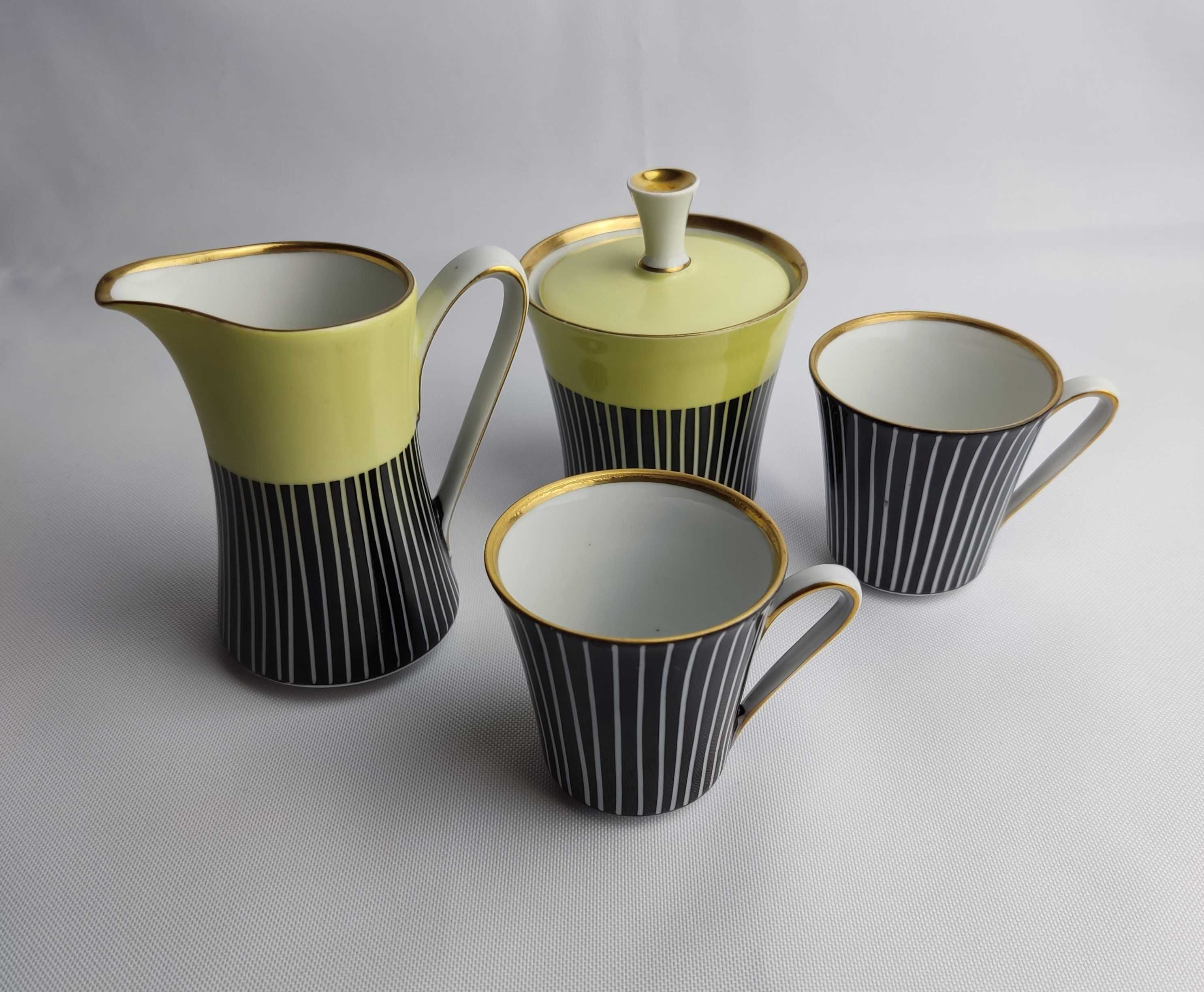 lementy serwisu do kawy/espresso, porcelana Volkstedt, lata 60./70.