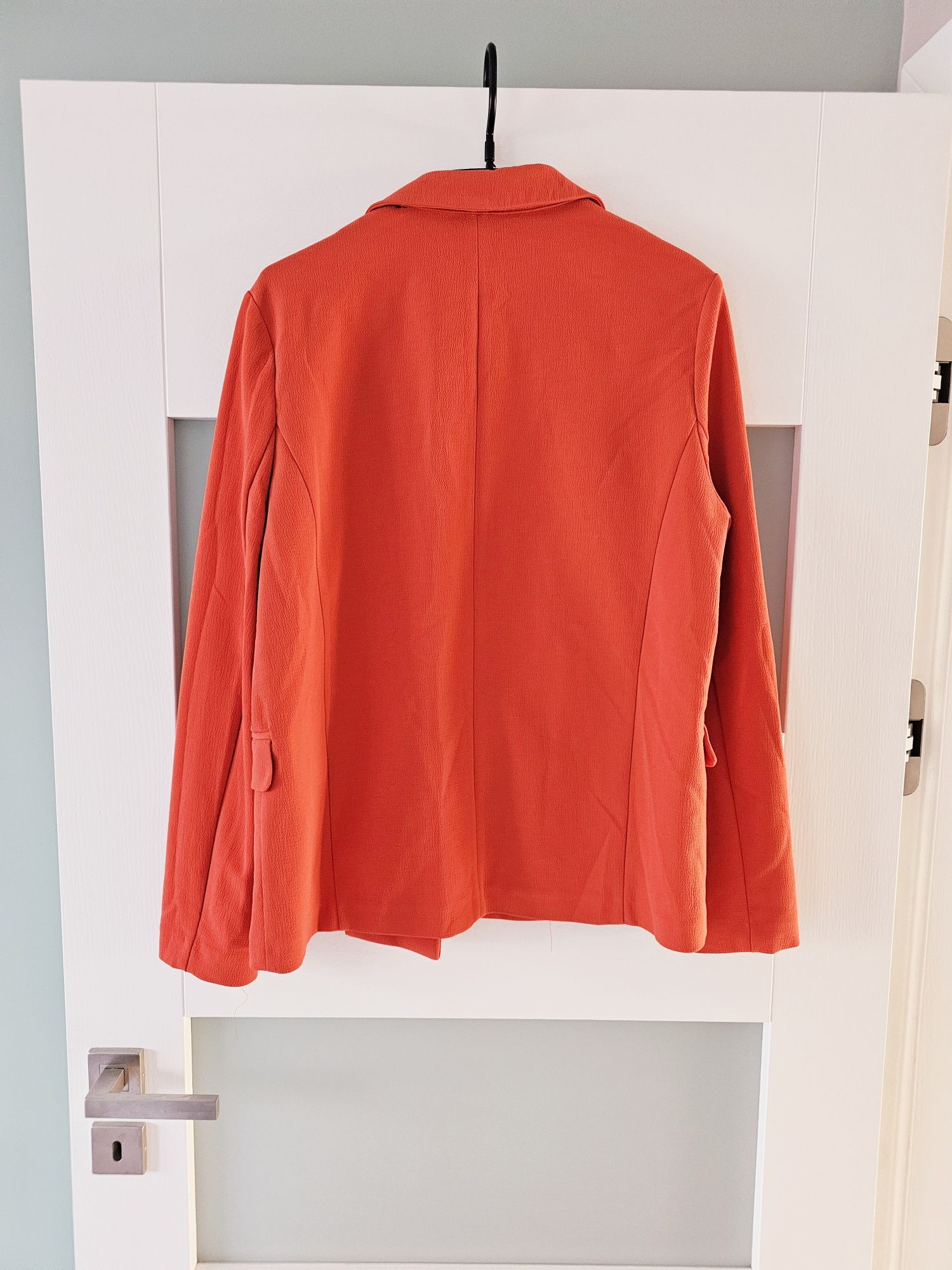 Pomarańczowa marynarka L 40 TopShop dwurzędowa marynarka L 4p
