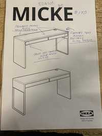 Biurko Micke Ikea 142×75×50 Outlet