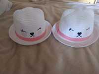 Dwa kapelusze dla dziewczynek roz. 54