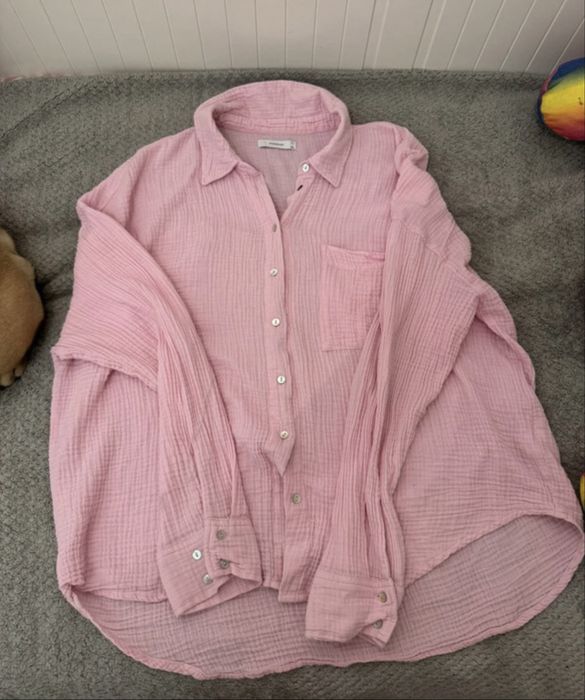 Komplet muślinowy różowy