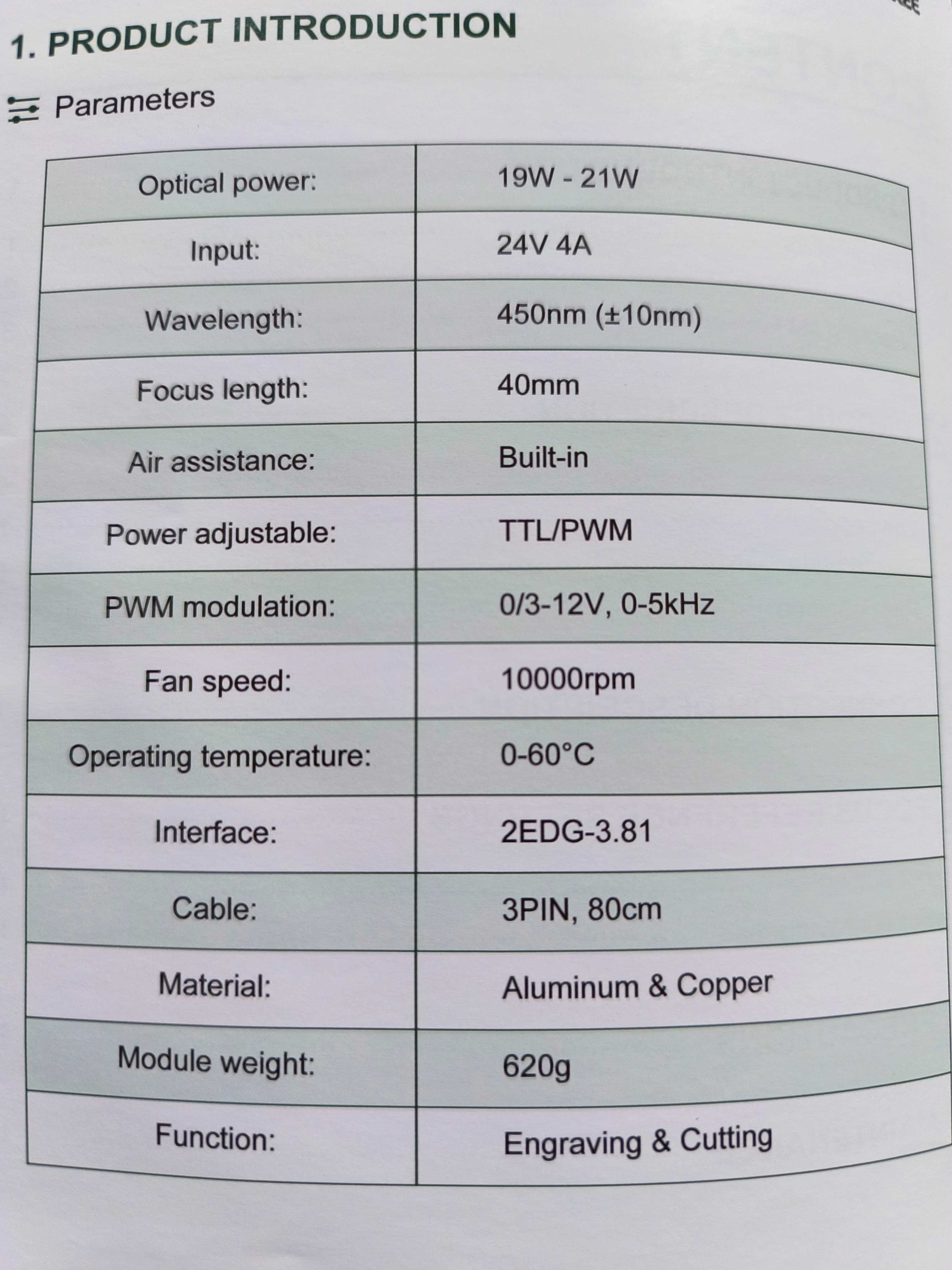 Laser Tree LT-4LDS-V2 ZESTAW Laser Diodowy 20W Głowica Moduł Sterownik