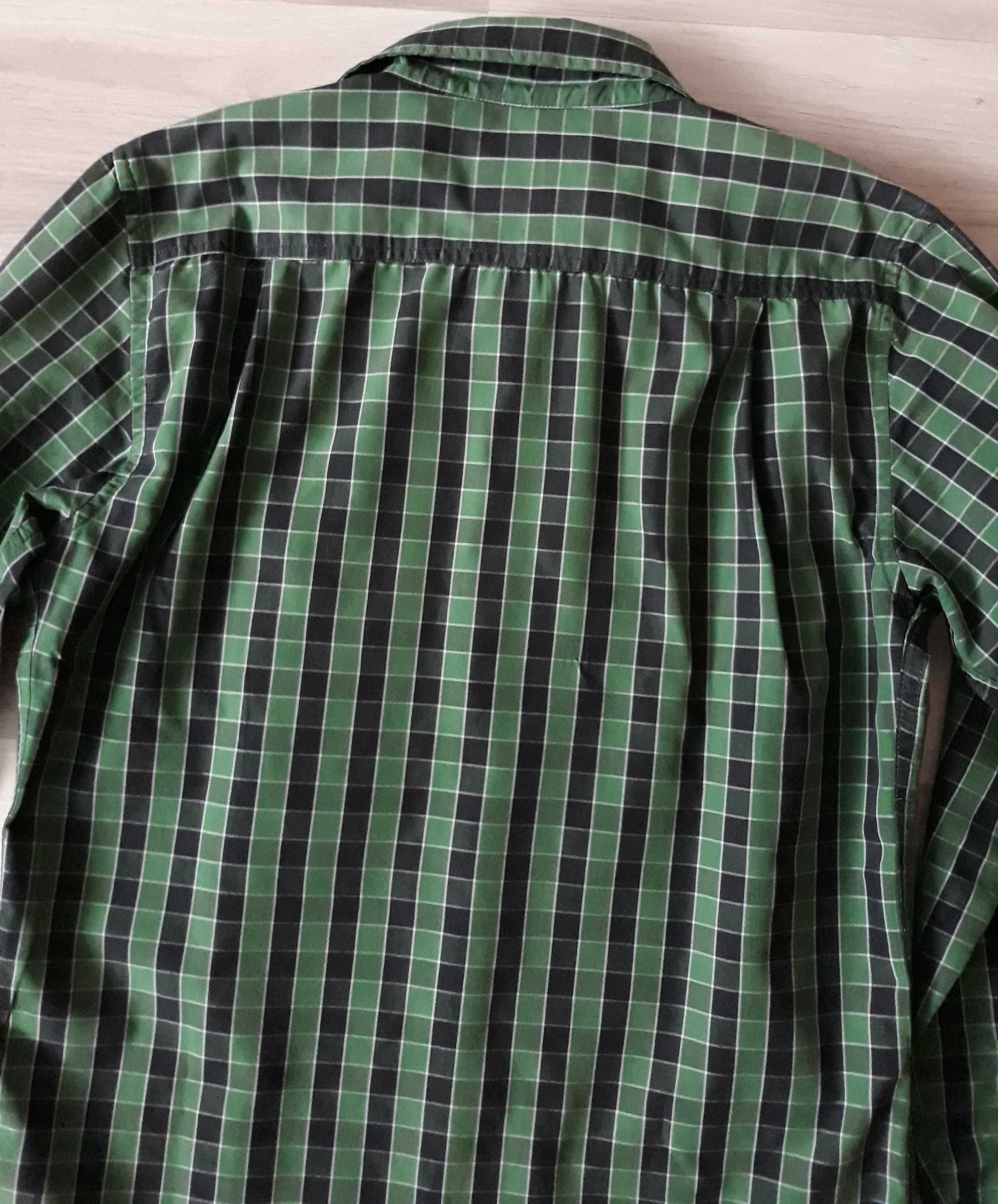 Matix koszula butelkowa zieleń w kratkę XS