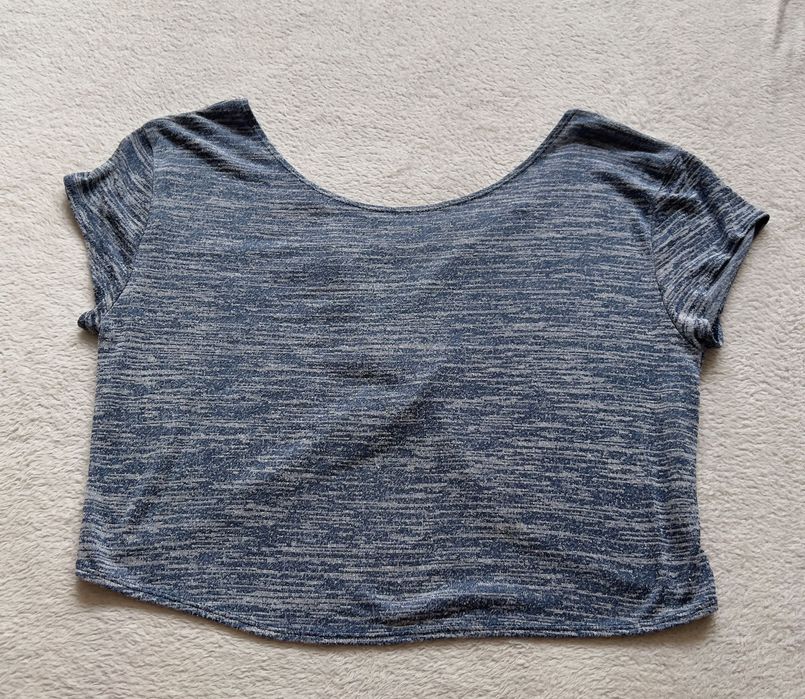 Crop top niebieski