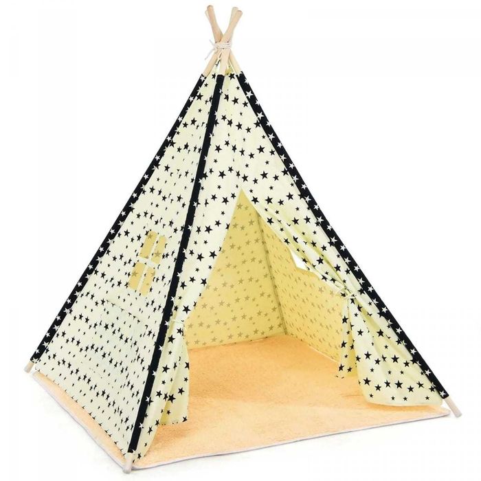 Tipi Wigwam dla dzieci! 150 cm wysokości! Bawełna + tyczki sosnowe!