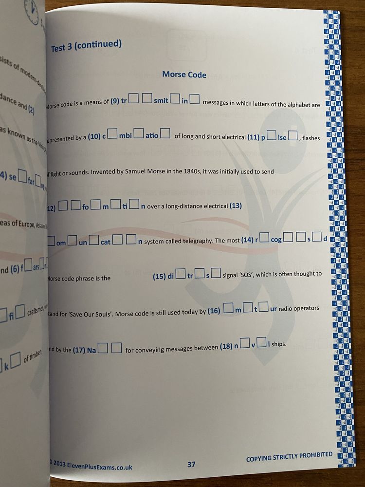 11+ Verbal Reasoning - Cloze Tests