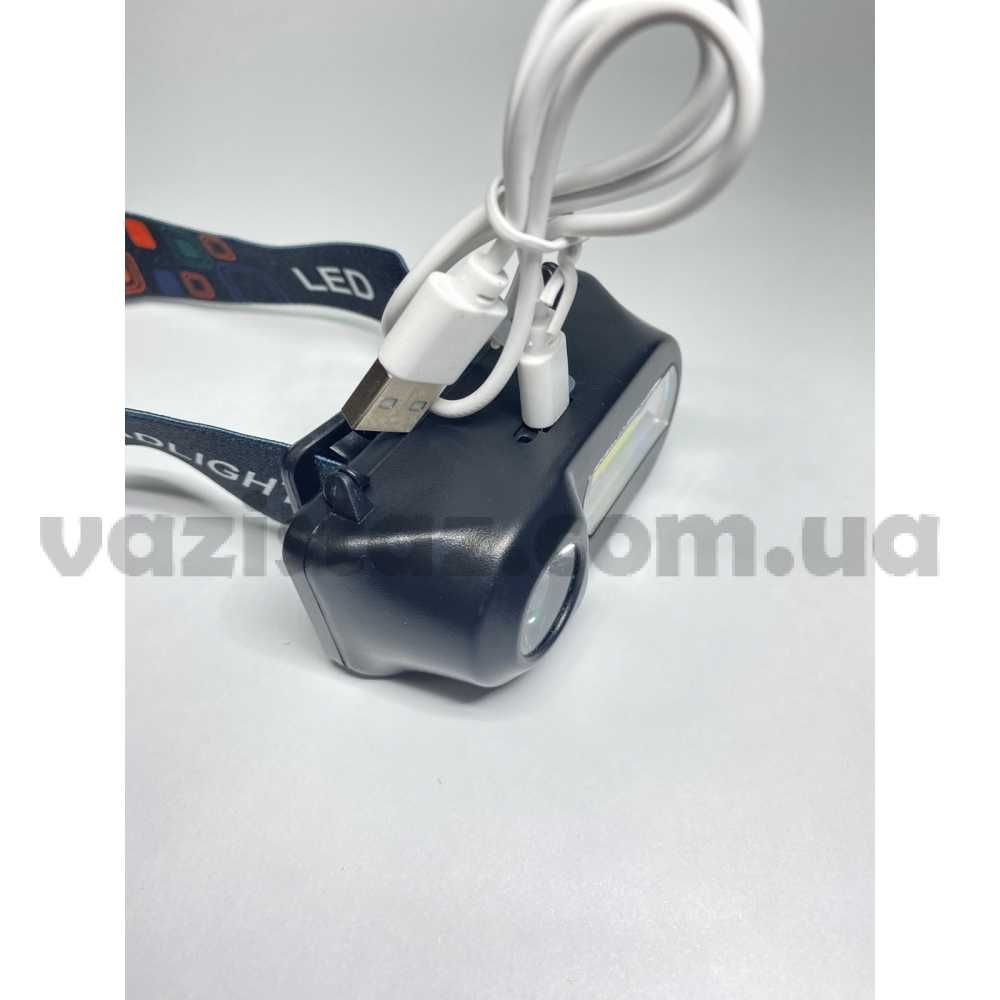 Налобный фонарик с датчиком движения, аккумулятор 18650 USB BL-1804A