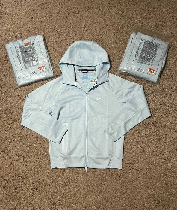 Кофта Nike Tech Fleece x Nocta Drake голубая Течка Течфлис Dril drip