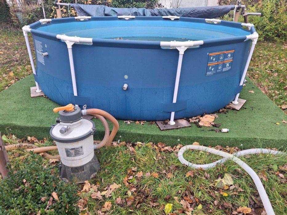 Basen bestway 305 pompa piaskowa kupiony w sierpniu 25 akcesoria grati