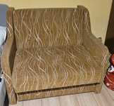sofa /fotel rozkładany z pojemnikiem na posciel 90x190