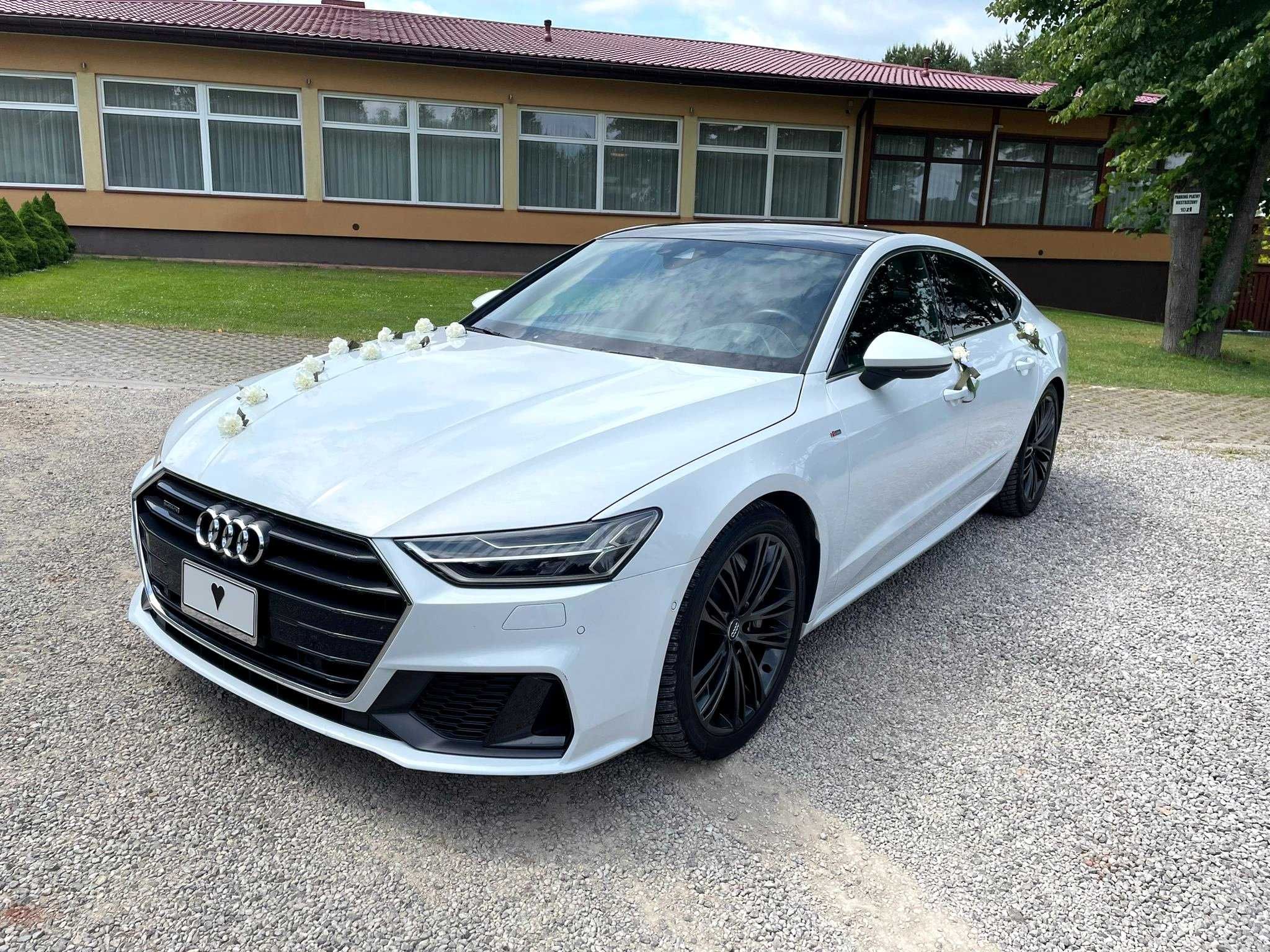 AUDI A7 PREMIUM do ślubu samochód białe auto na ślub wesele