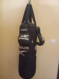 Vendo saco boxe+ luvas reebok