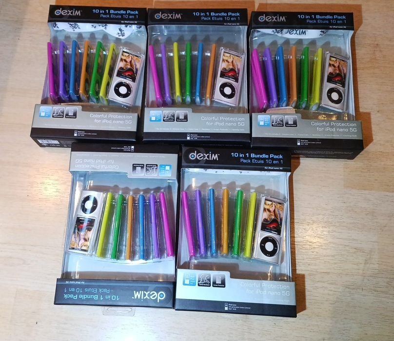 35шт. Чохол apple ipod nano 5g 4g силіконовий та кейс Dexim 10 in 1
