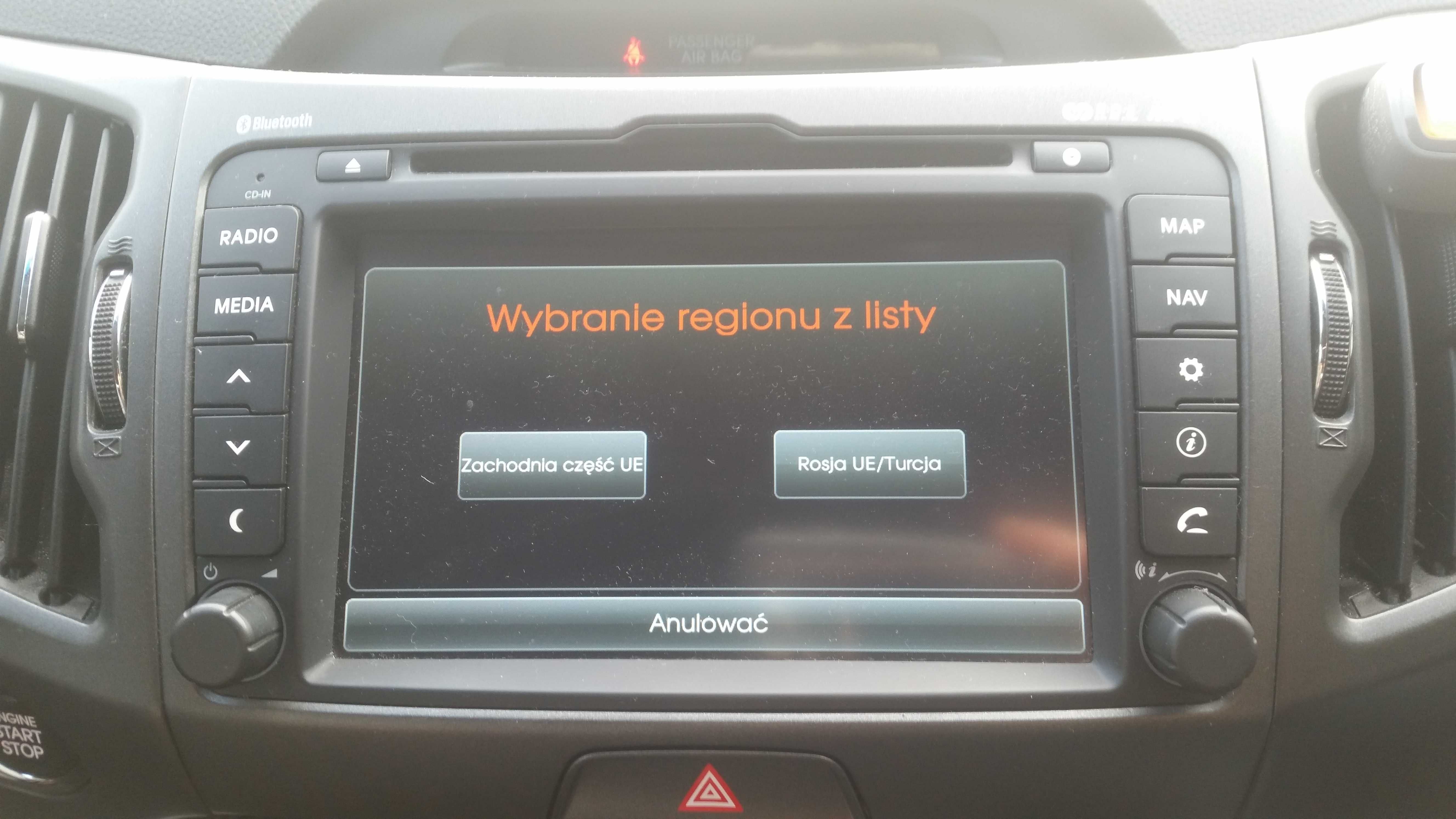 Polskie menu lektor KIA Hyundai mapa 2024 ix35 i40 Sportage Ceed Venga