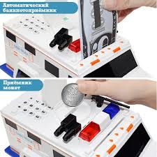 Сейф копилка электронная с кодом и отпечатком полицейская машина