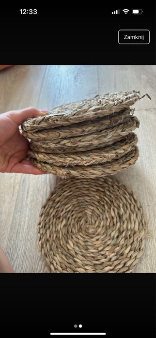 podkładki wiklinowe 20 cm /7 sztuk