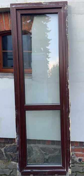 Okno PCV kolor mahoń używane rozbiórkowe duża okazja cenowa