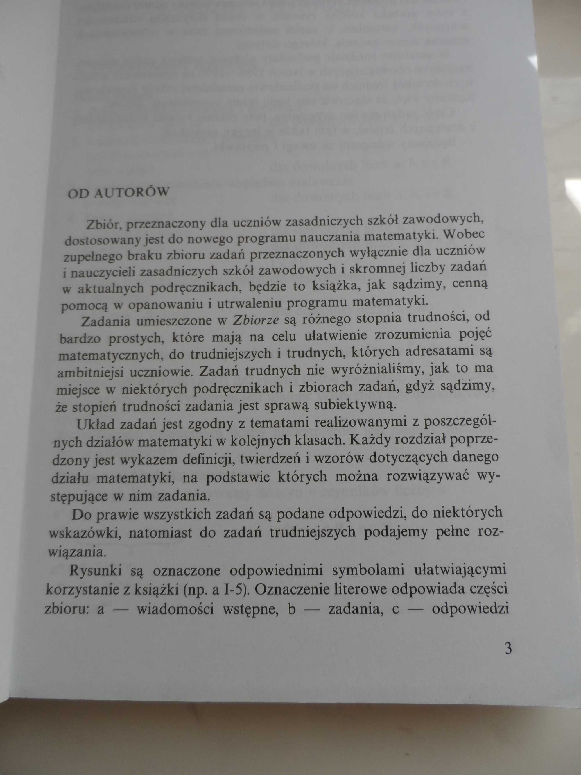 Zbiór zadań z matematyki dla Zasadniczej Szkoły Zaw. - Ogiński, Pancer