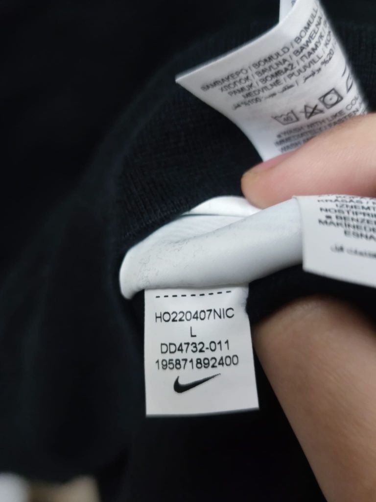bluza hoodie kangurka Nike classic L XL czarna sport retro drip premiu