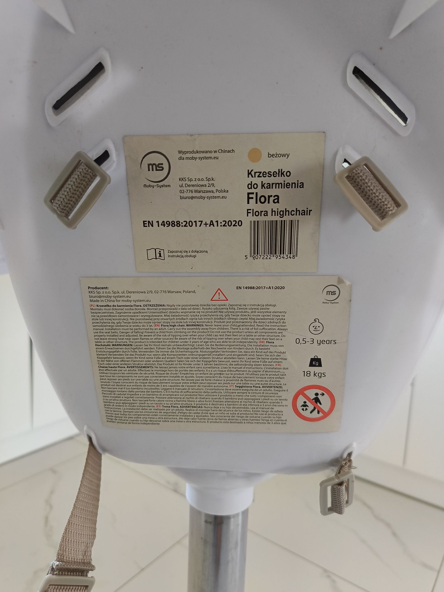 Krzesło do karmienia dla dzieci Mody -System
