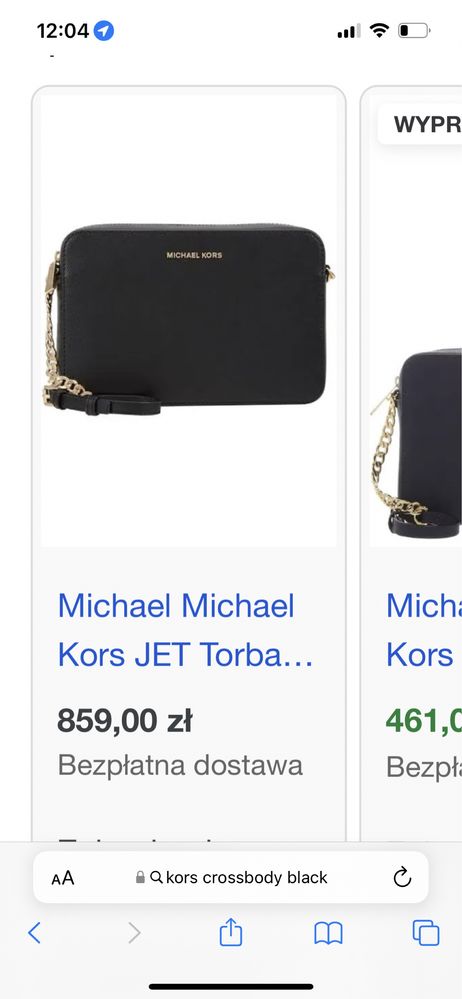 NOwa z metkami torba michael kors jet set cr