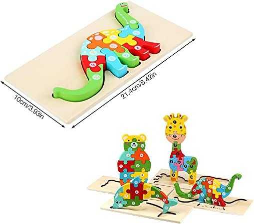 Drewniane puzzle dla dzieci edukacyjne układanka