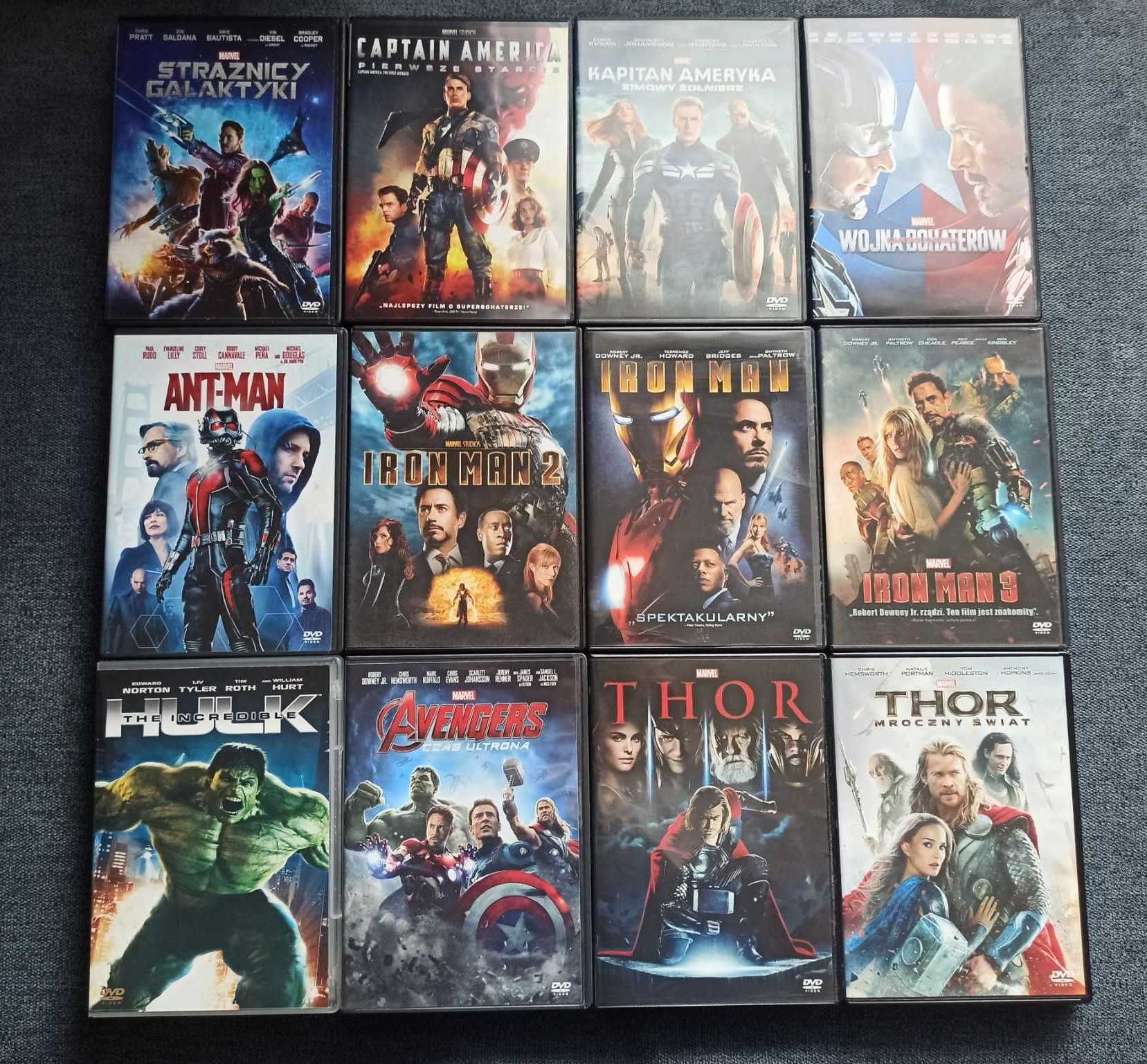 Kolekcja Marvel Iron Man Hulk Thor Kapitan Ameryka Avengers film