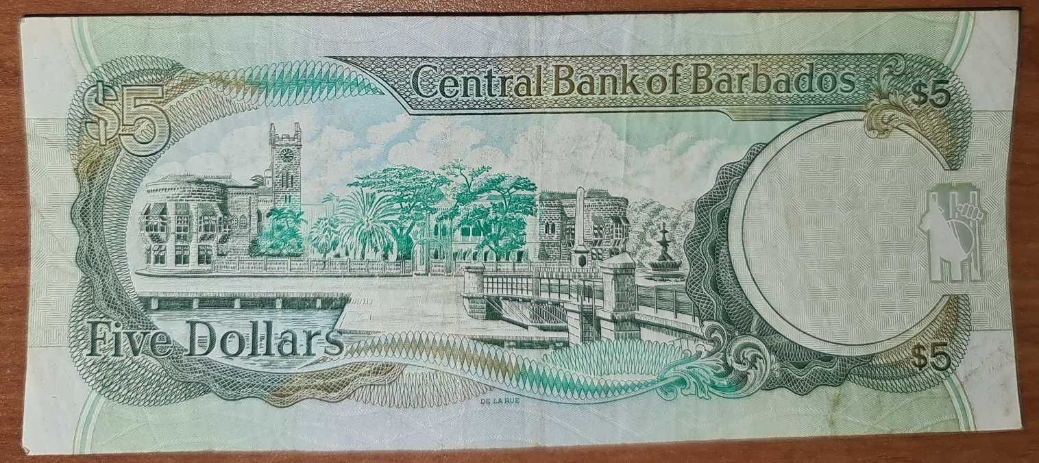 Banknot 5 dolarów Barbados