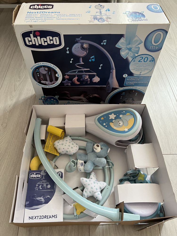 Дитяче ліжко Chicco Next2Me Pop Up + мобіль Chicco