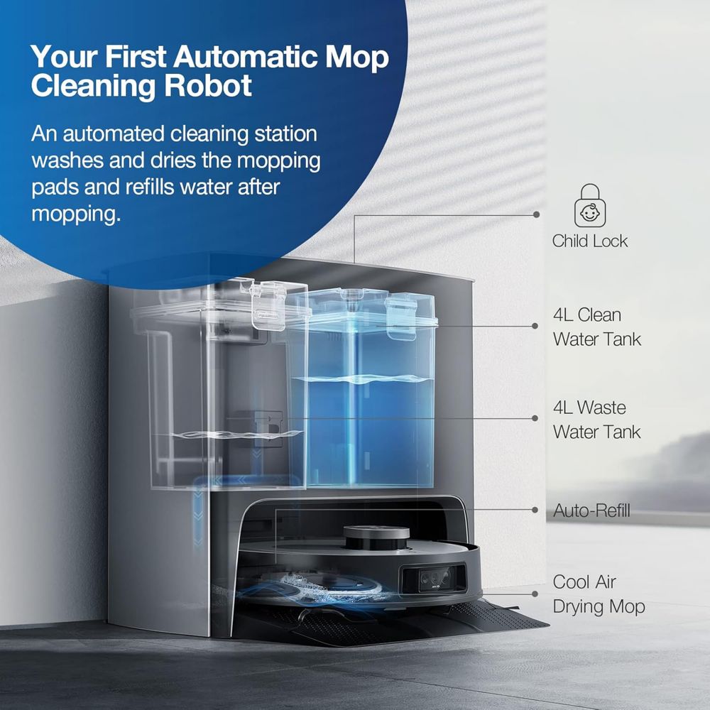 ECOVACS DEEBOT X1 Turbo, Odkurzacz, Mop