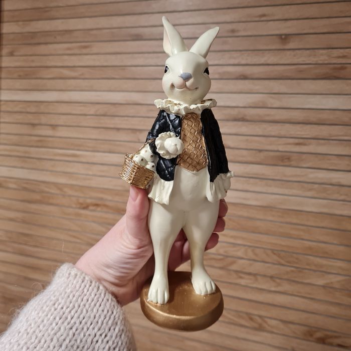 T.K.maxx Figurka zając królik glamour czarny złoty Wielkanoc Tkmaxx