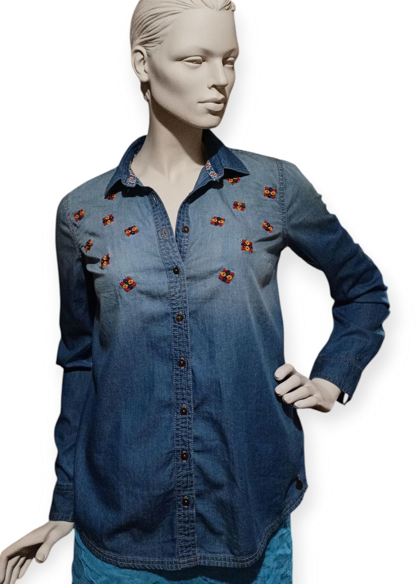 З вишивкою Hilfiger XS-S джинсова рубашка , сорочка 
Hilfiger X