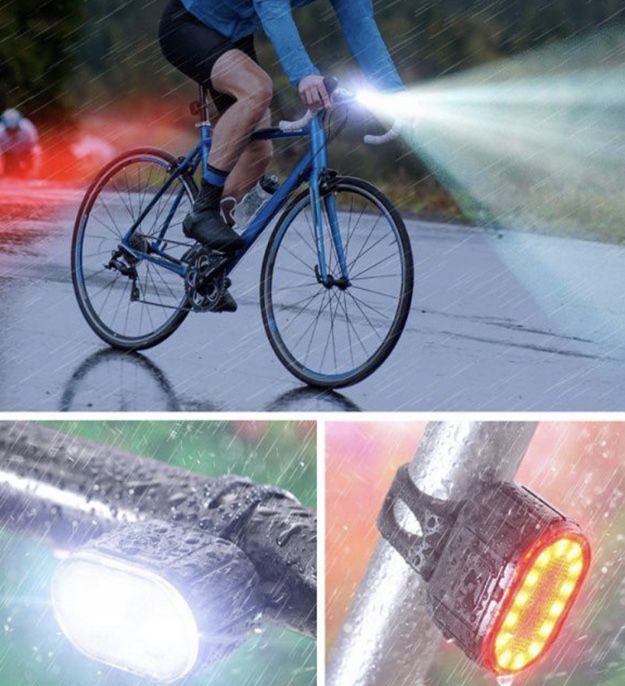 Lampka rowerowa przód tył wodoodporna oświetlenie LED na rower