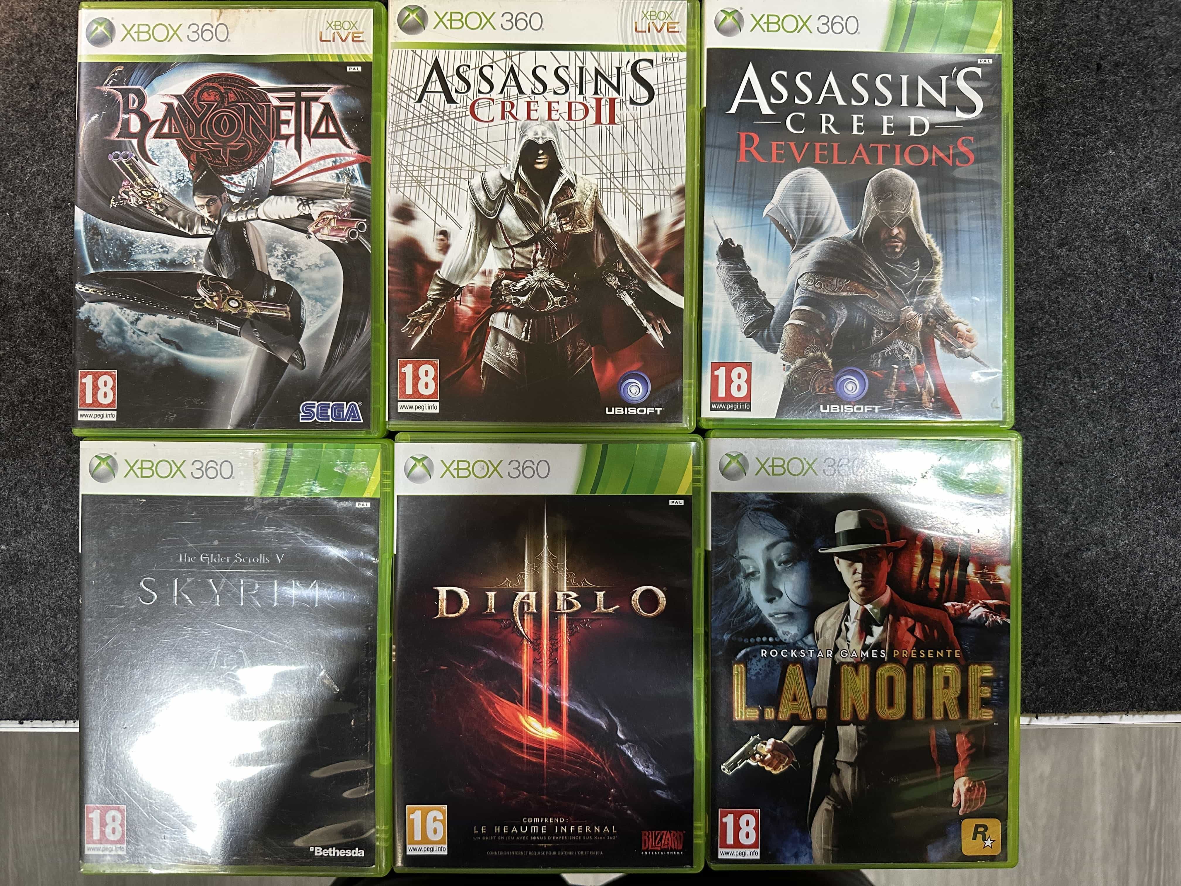 Lote 6 XBOX360 (Diablo 3, Skyrim, LA Noire, Assassins Creed 1,2 e etc)