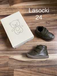 Skórzane trzewiki buciki buty chłopiece Lasocki Kids 24