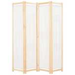 vidaXL Parawan 4-panelowy, kremowy, 160x170x4 cm, tkanina