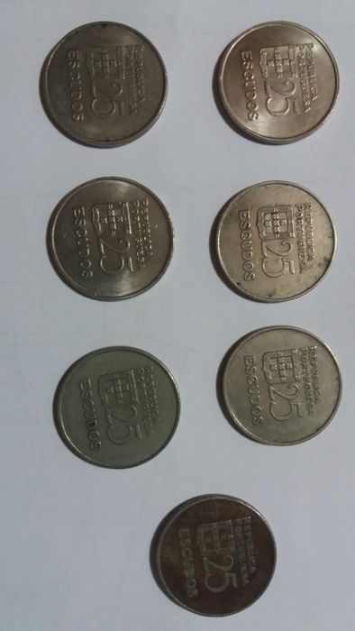 Moedas 25$00 Republica Portuguesa