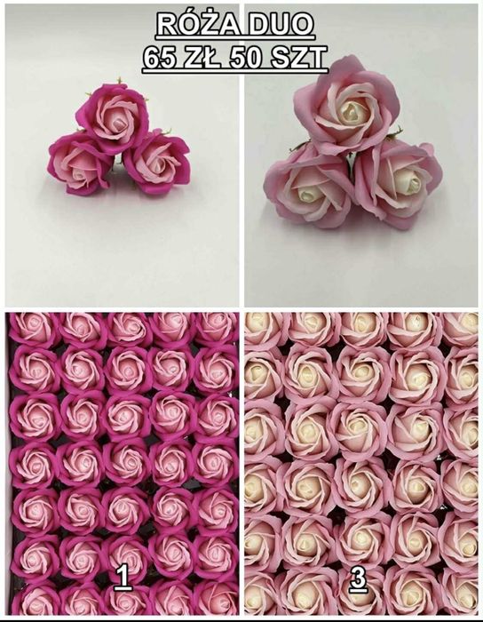 Mydlane kwiaty - całe paczki