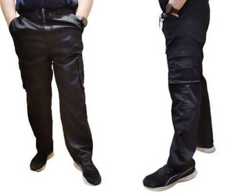 2x CZARNE BOJÓWKI płócienne spodnie rozmiary M do 4XL