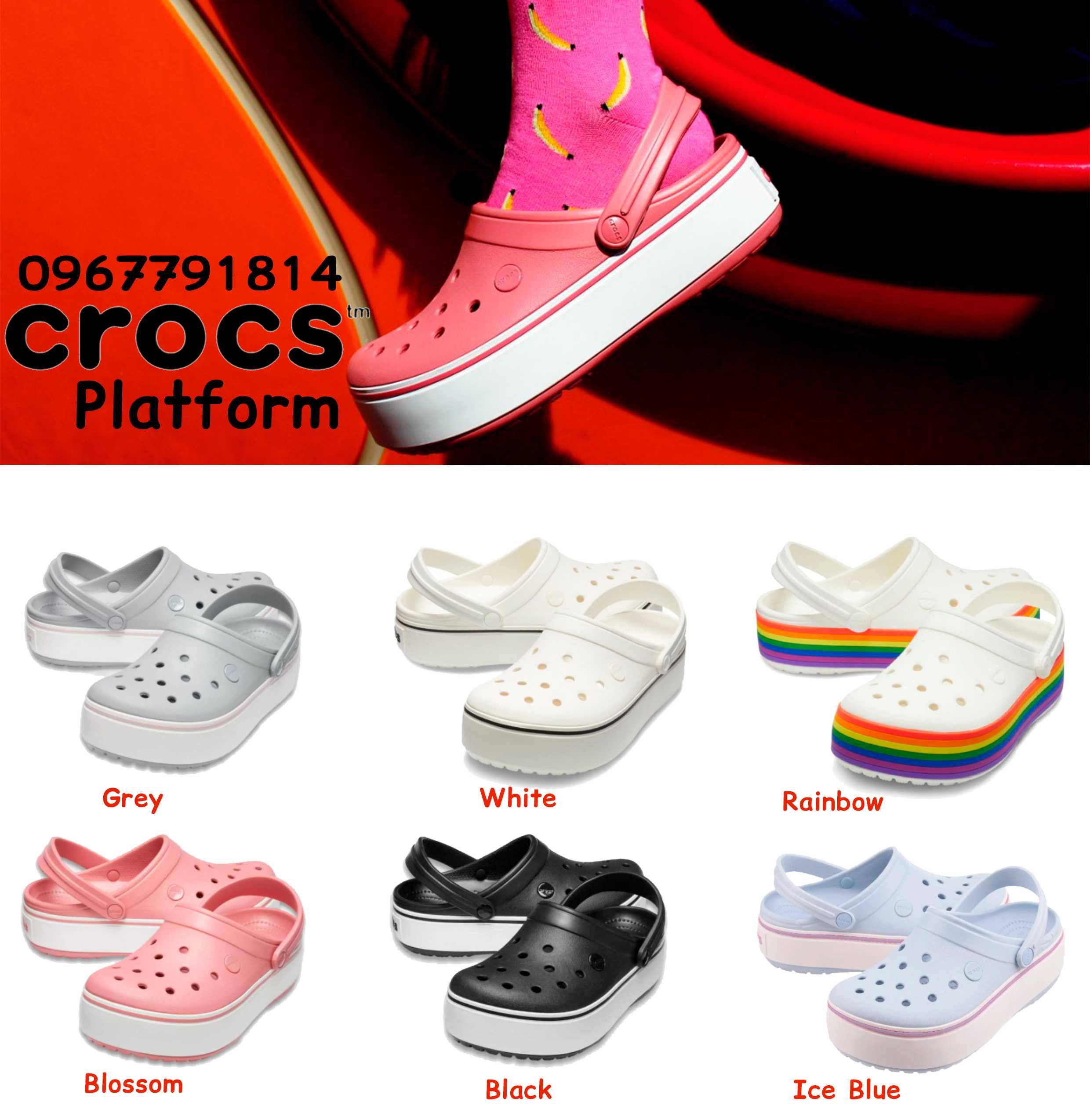 Кроксы на платформе! Женские Crocs Сабо Crocband Platform Clog