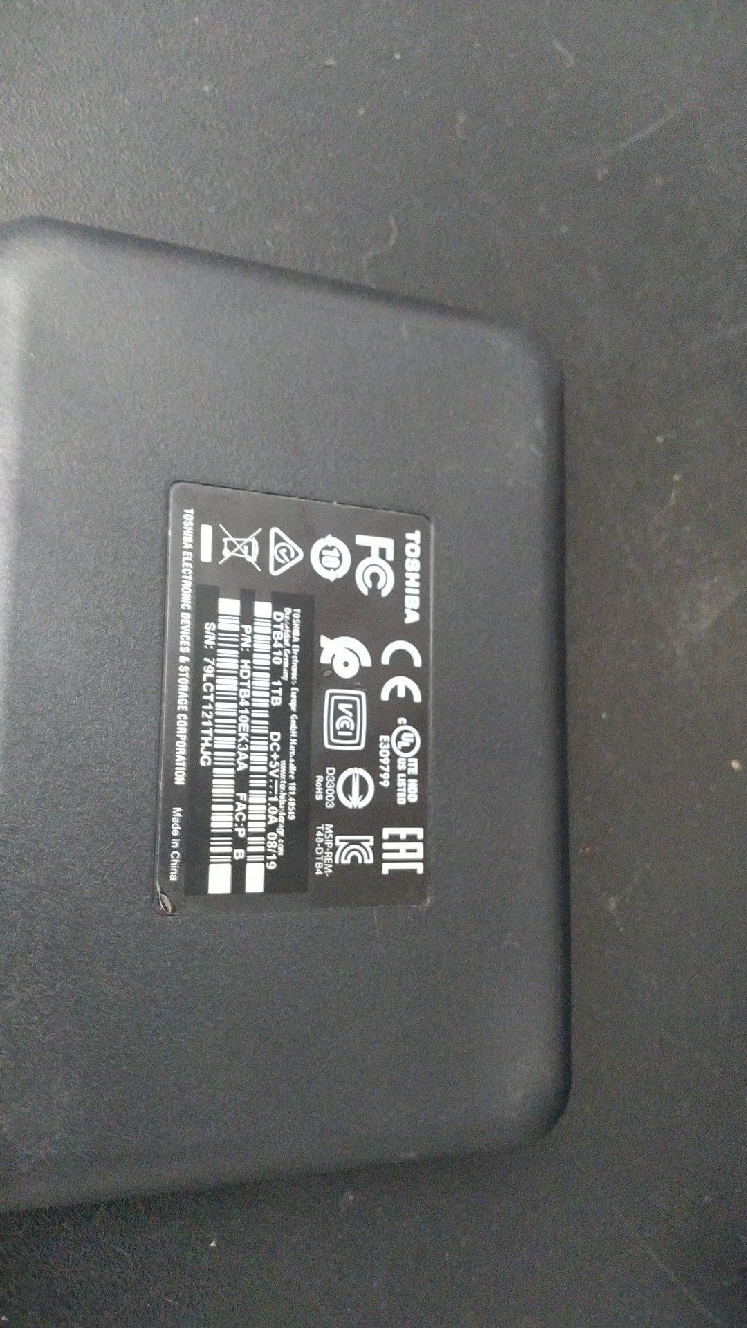 Disco externo Toshiba 1tb