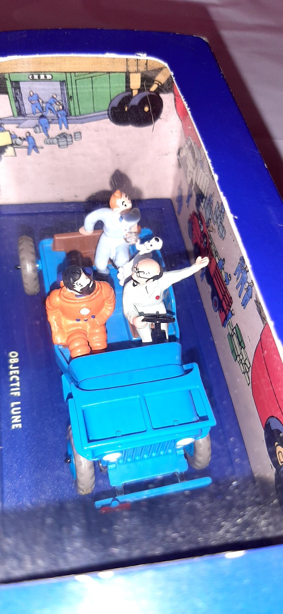 Carro de coleção Tintin Jeep Bleue - Objetif lune 1953