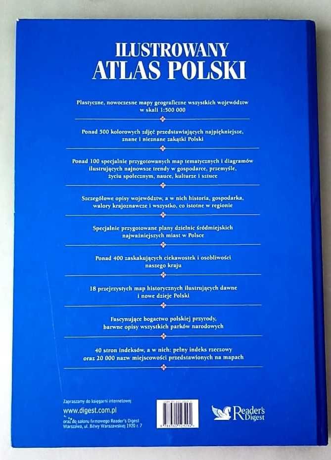 Duży ilustrowany Atlas Polski  - Reader's Digest wydany w 2006