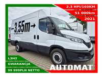 Iveco 35s16 L3H2 *99999zł NETTO* 2,3HPi/160KM  Duża Navi, Tempomat, Full LED, Klima, Hak 3500kg, Kamera cofania