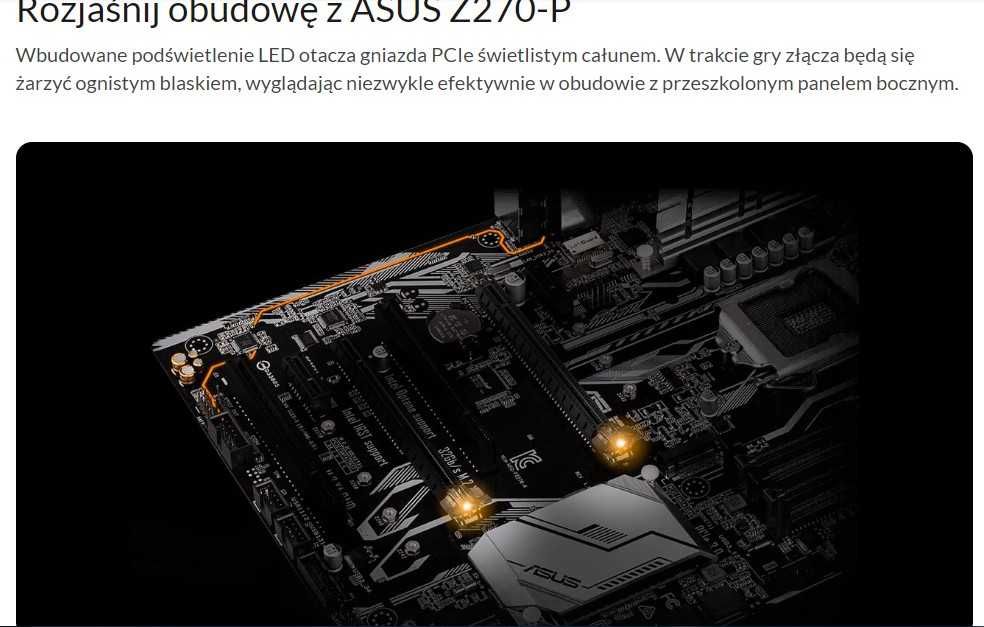 ASUS PRIME Z270-P Intel 7 generacji DDR4 do 3866Mhz + Celeron G3900