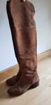 Bota usada, cano alto camel