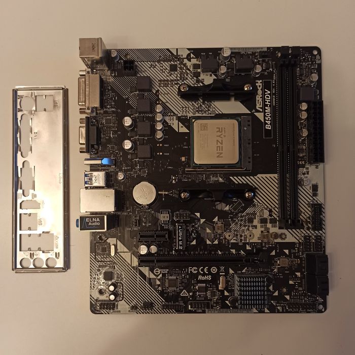 Комплект на сокеті AM4: ASRock B450M-HDV R4.0 + AMD Ryzen 5 2600X